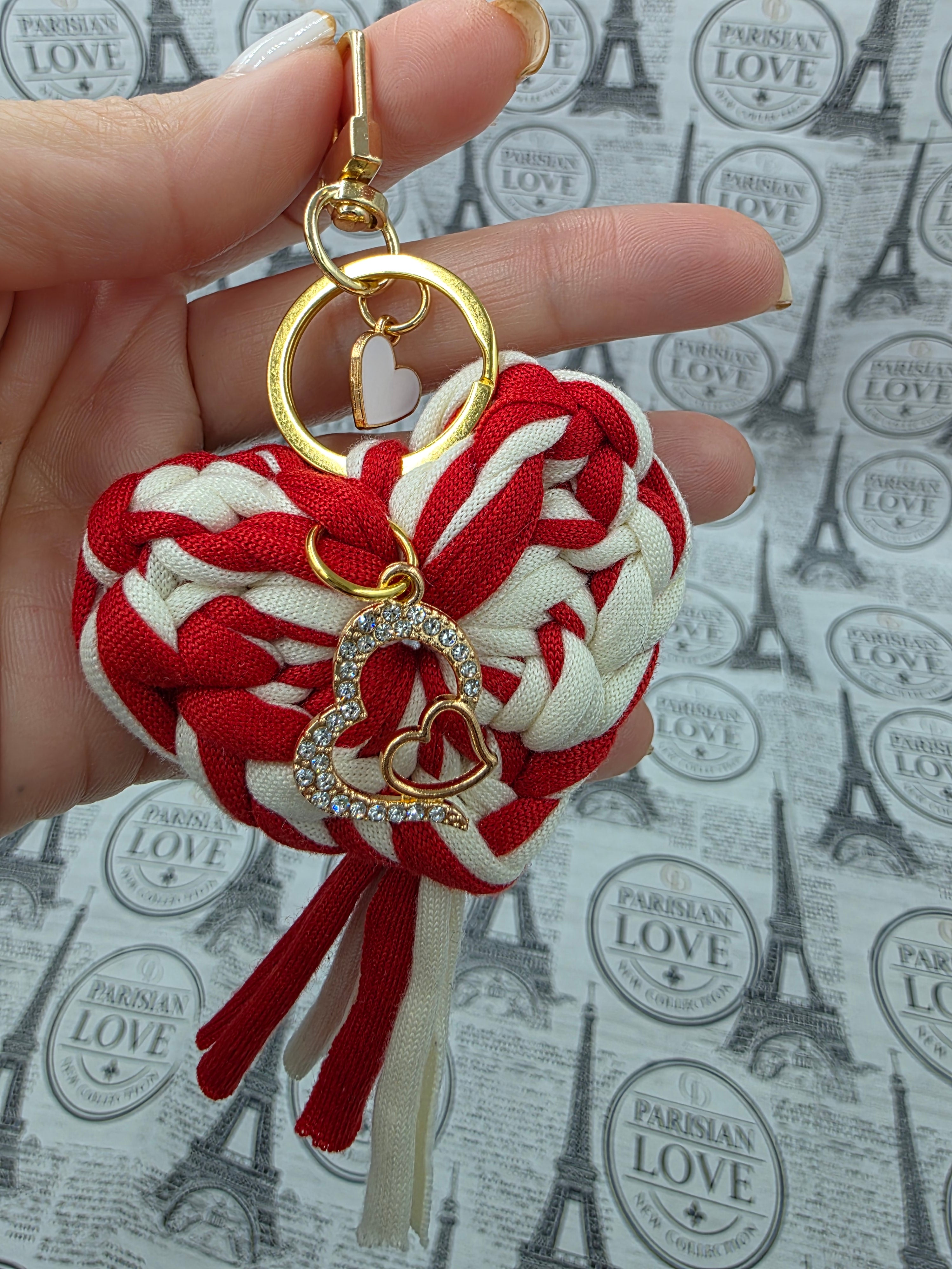 Handmade Crochet Keychain-Parisian Love Collection