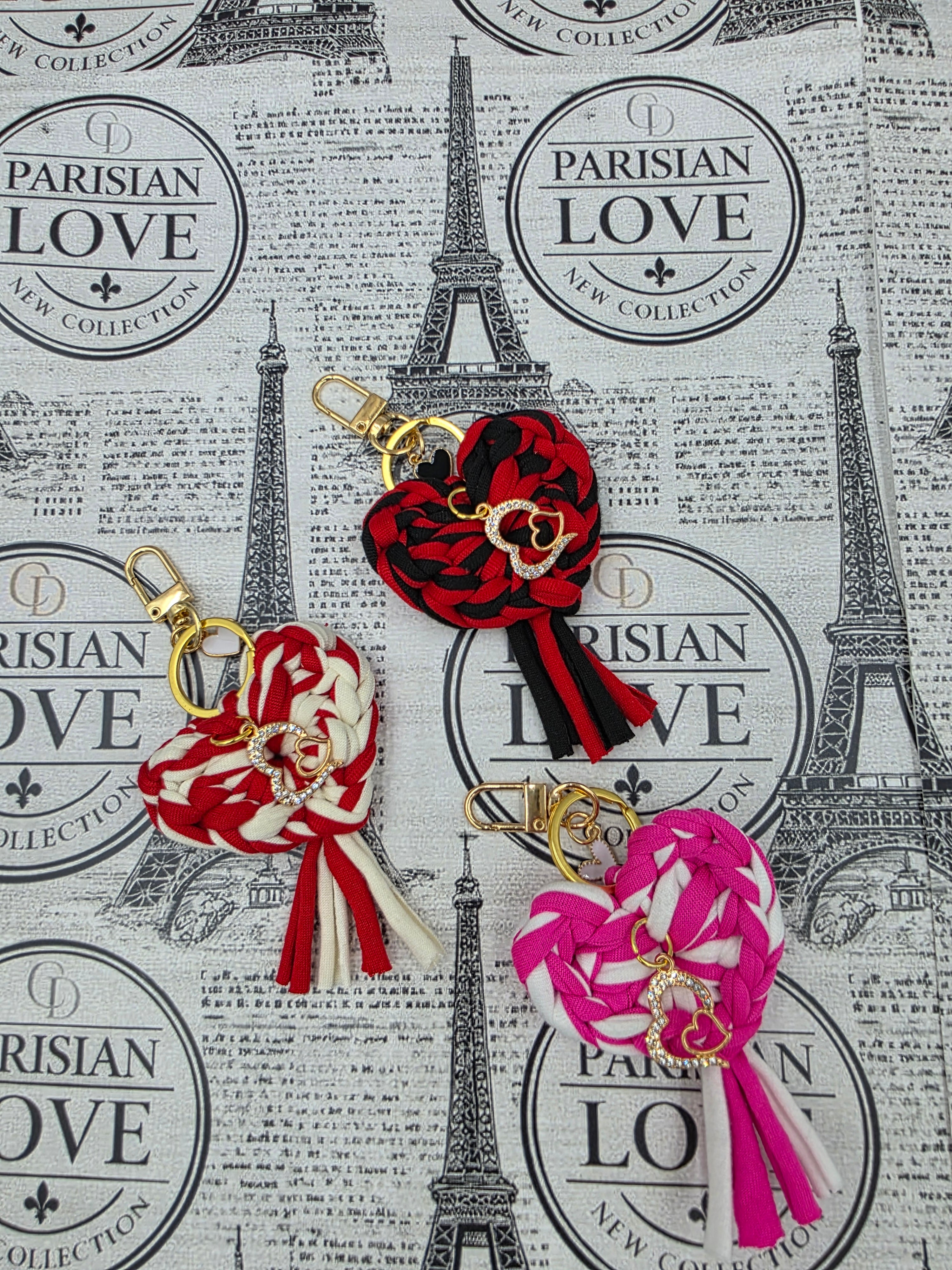Handmade Crochet Keychain-Parisian Love Collection